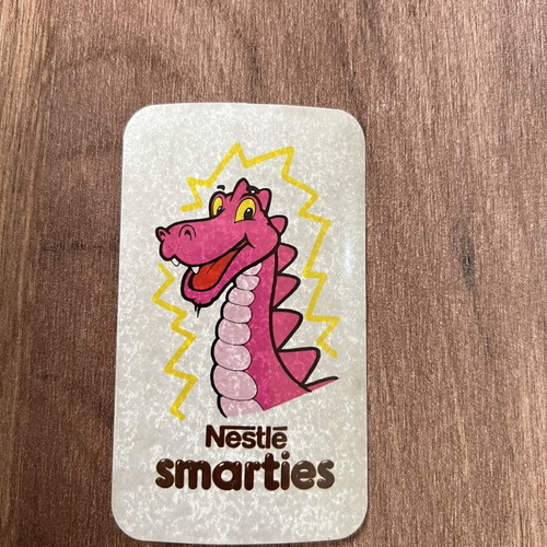Smarties sticker used, rare 90s collectible