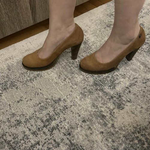 MTNG suede pumps used, size 39, yellow with rubber sole