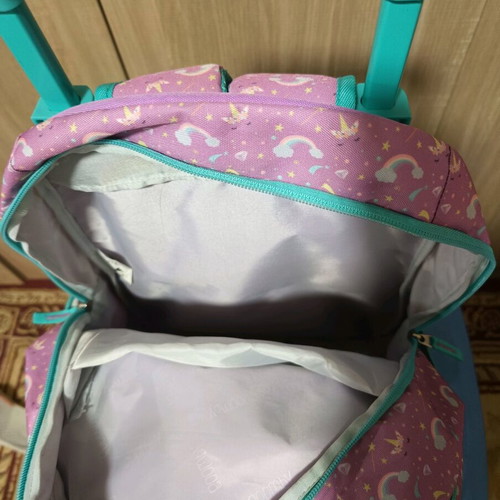 School backpack with wheels used