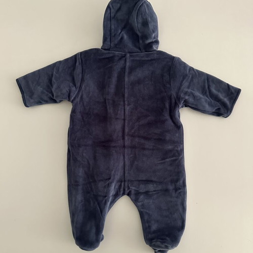 Mothercare vintage velvet baby romper 2004 with hood, like new