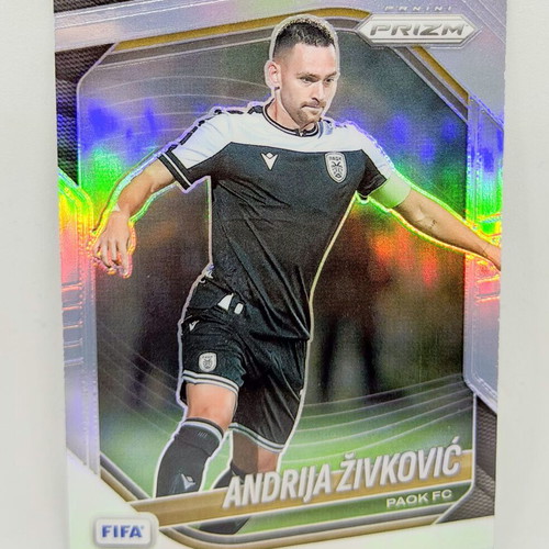 Panini FIFA Prizm 2025/26 Andrija Živković #44 PAOK Silver Prizm Refractor card new