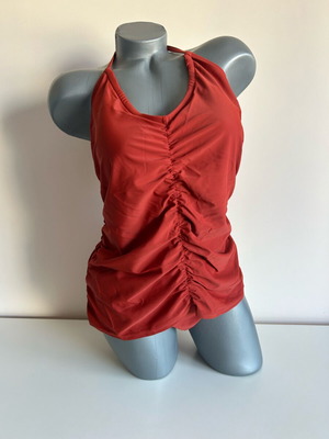 Two-piece swimsuit new, size 42, brown and red