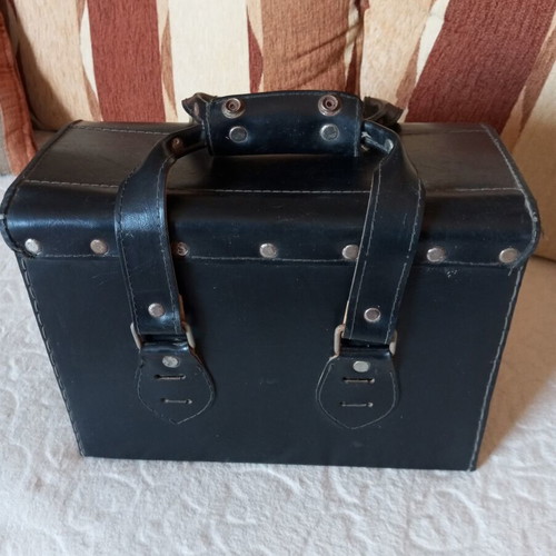 Vintage camera case leather used with small wear