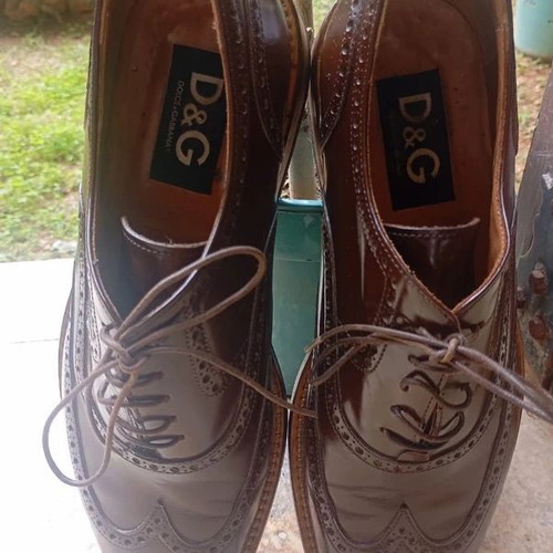 Dolce & Gabbana men's leather Brogue shoes size 44, like new