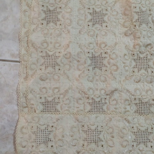 Vintage large square tablecloth