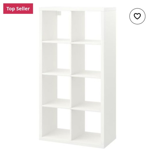 Shelf bookcase used, 2 pieces, white color