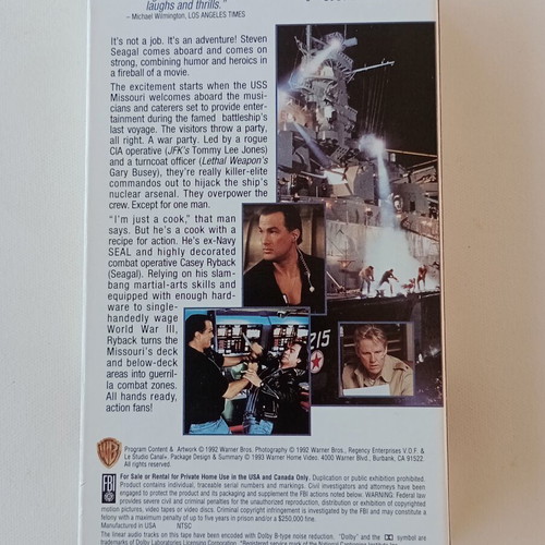 Under Siege VHS action movie