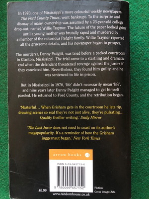 The Last Juror John Grisham paperback σαν καινούργιο, αγγλικά