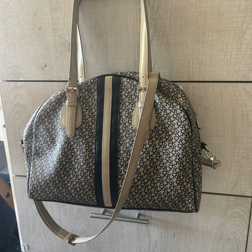 DKNY large shoulder bag used, black and beige