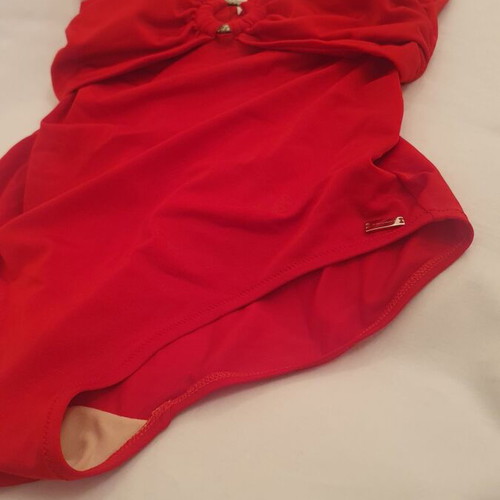 Red bodysuit used, like a swimsuit