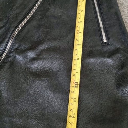 Skirts pack of 2 black, one leather type and one vinyl, used, H&M
