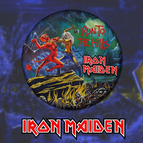 Iron Maiden pins set of 8, 3cm, high resolution, new