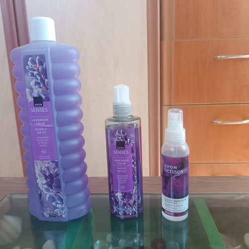 Body care set with lavender scent, new