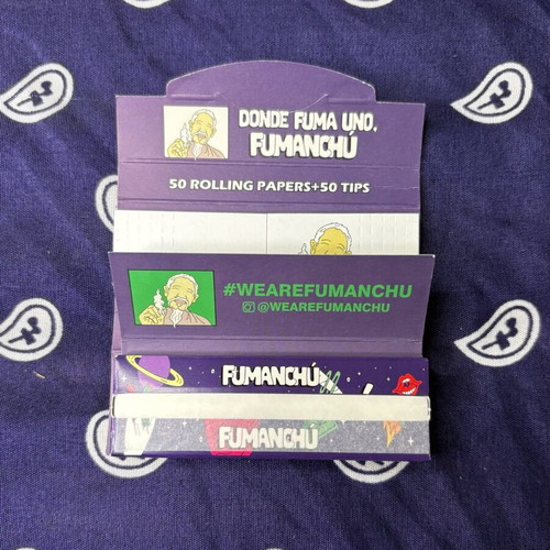 Fumanchu Purple 1 1/4 Rolling Papers and Tips Pack new