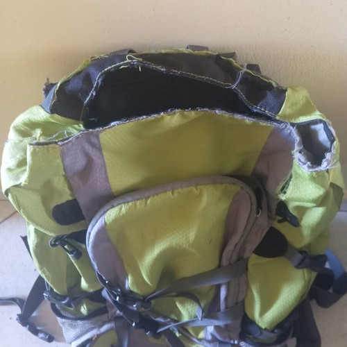 Backpack Kober used, top flap detached needs sewing