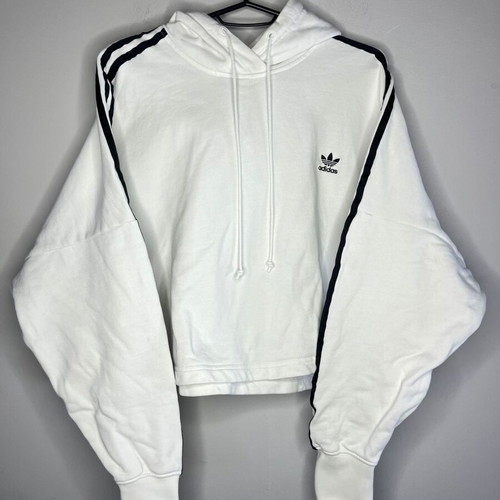 Adidas Originals Cropped 3-Stripe Hoodie like new, women's top