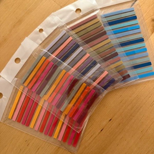 Set of page markers new, 1500 stickers in 5 colors