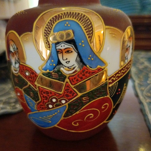 Japanese hand-painted porcelain set of 3 pieces