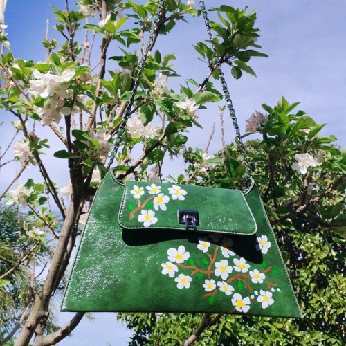 Shoulder bag hand-painted, new, unique piece