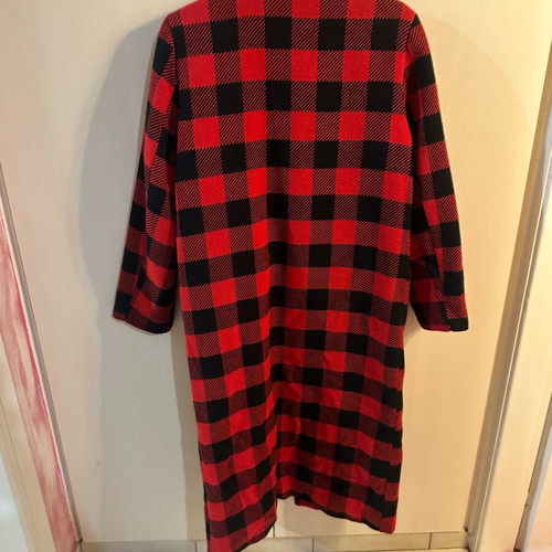 Lumina Checked Long Coat New Size M