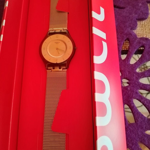 Swatch Metal Knit Again watch like new, silver unisex