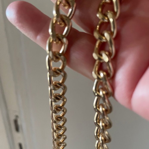 New Look sequin pouch bag with gold chain new
