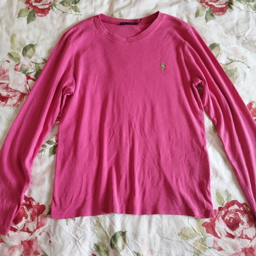 Polo Ralph Lauren blouse used, size XL, pink with green logo