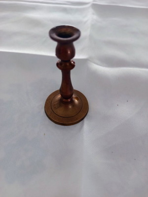 Bronze miniature candlestick used, vintage