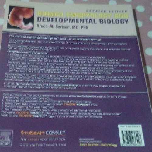 Human Embryology and Developmental Biology medical book like new