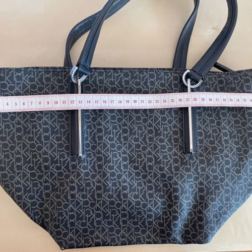 Calvin Klein shoulder and handbag, dark blue with beige logo