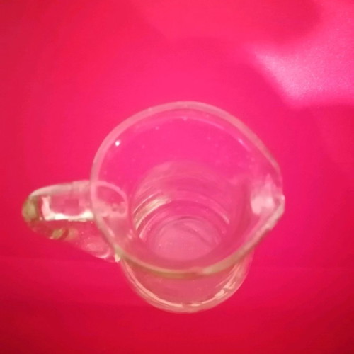 Crystal pitcher vintage small with engraved ears of wheat, like new