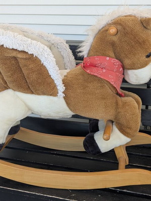 Wooden rocking horse toy, used, needs repair