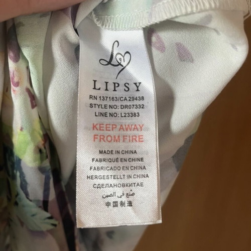 Lipsy Maxi dress multicolor like new, size 12 UK