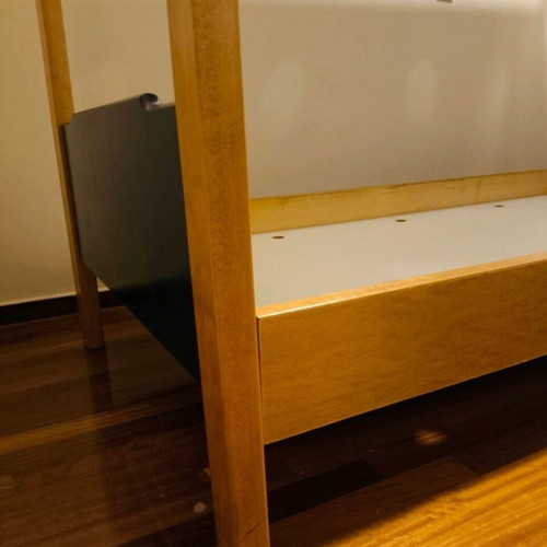Wooden bunk bed used, double arrangement, sturdy solid wood