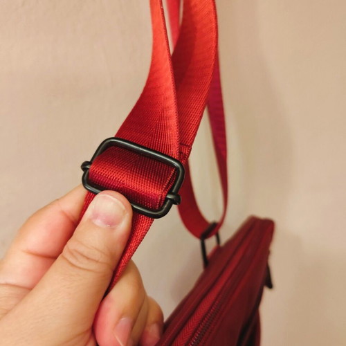Waterproof red shoulder and hand bag for tablet