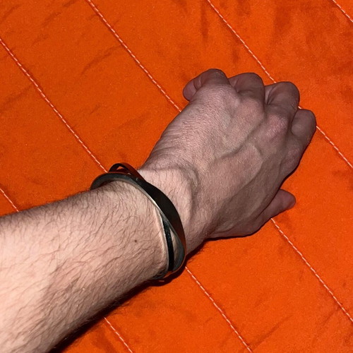 Minimal stainless steel open cuff bracelets set