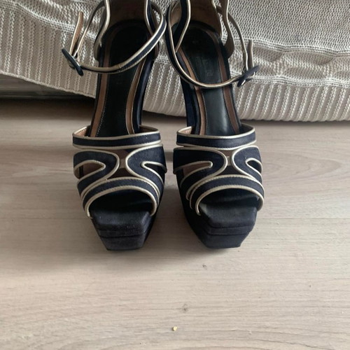 Marni high-heeled sandals used, size 37, blue
