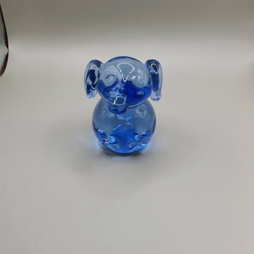 Glass elephant figurine 6 cm