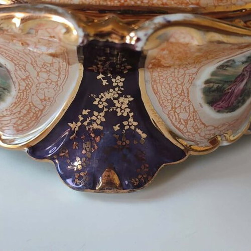 Porcelain bonbonnière with lid Gerold & Co. Tettau Bavaria used, vintage