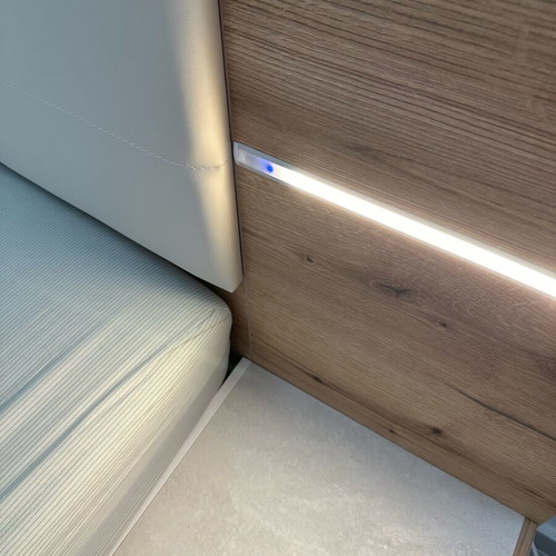 Bedroom set with adjustable touch lighting, storage and lift mechanism used