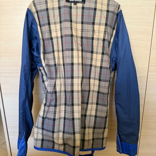 Barbour Nylon International Jacket used, vintage blue, size L