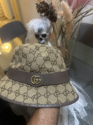 Γυναικείο καπέλο Gucci, μπεζ και καφέ, μέγεθος S