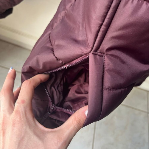Women's jacket size L like new, eggplant to burgundy color