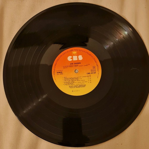 Joe Dassin CBS 1975 vinyl record like new, Greek made
