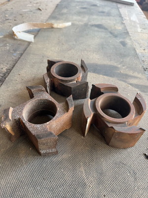 Woodworking cutters used, set of 3 pieces