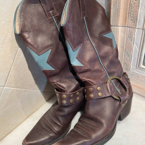 Fornarina leather boots size 36 like new, brown