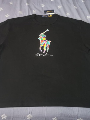 Polo Ralph Lauren T-shirt XXL new, black with Big Pony print
