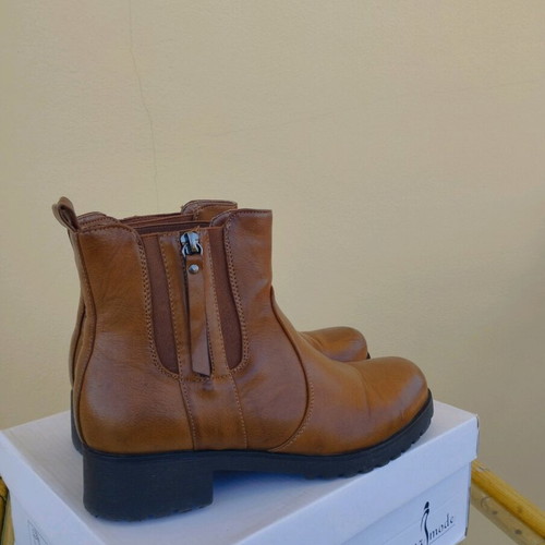 Brown ankle boots used, size 40, comfortable for everyday