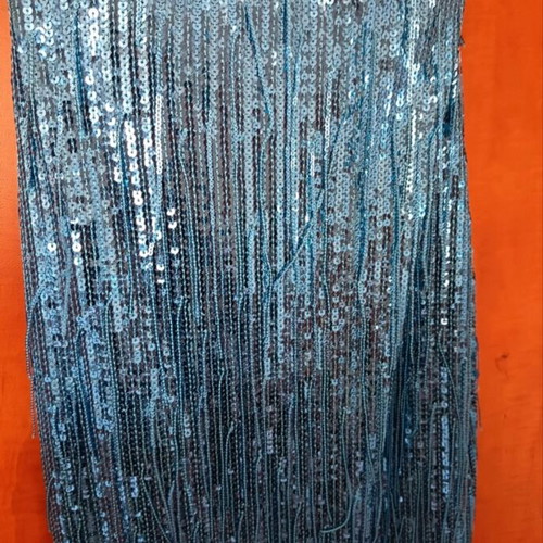 Enzzo midi dress with sequins, blue, size S