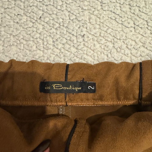 Mini velvet skirt like new, brown, size S